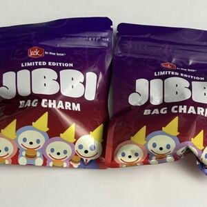 Three Random Jack in the Box Jibbi Bag Charms Blind Bags Sealed Unopened